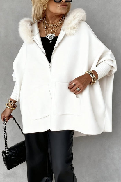 Faux Fur Collar Jacket