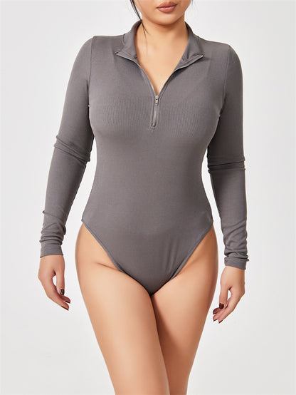 Long Sleeve Zip Bodysuit