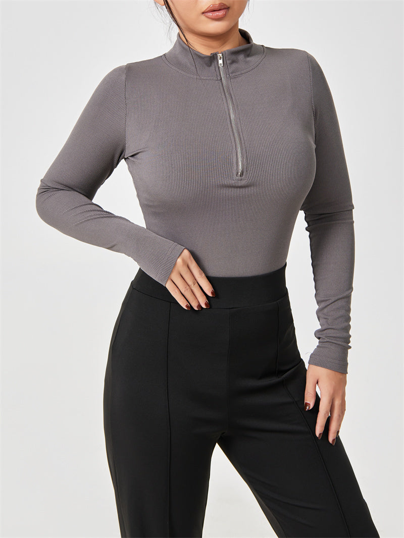 Long Sleeve Zip Bodysuit