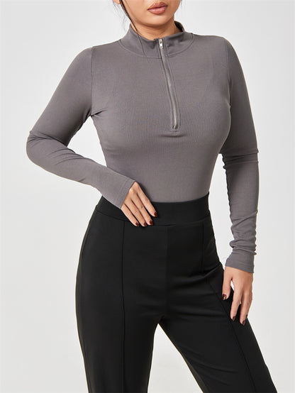 Long Sleeve Zip Bodysuit