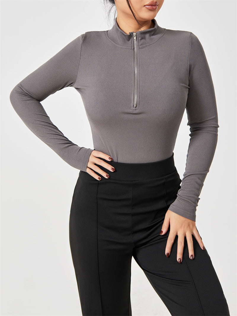 Long Sleeve Zip Bodysuit