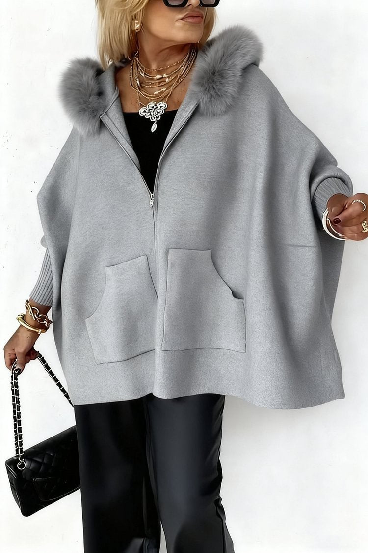 Faux Fur Collar Jacket